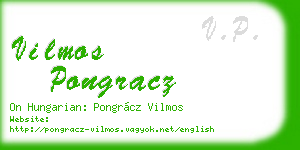 vilmos pongracz business card