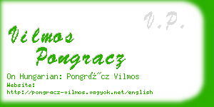 vilmos pongracz business card